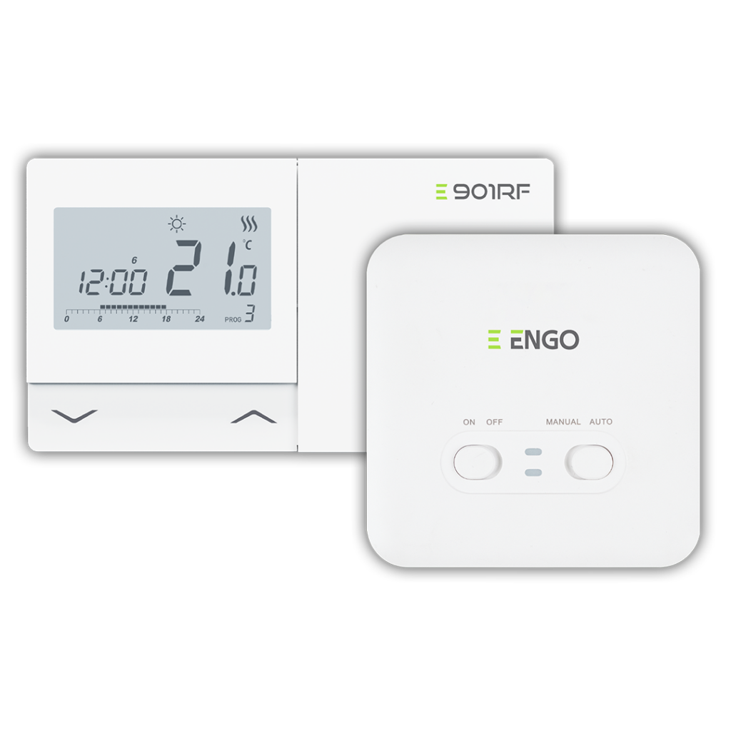 ENGO Termostat bežični PROGRAMABILNI BIJELI E901RF