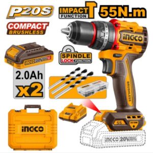 INGCO AKU udarna bušilica set u koferu CIDLI20558E