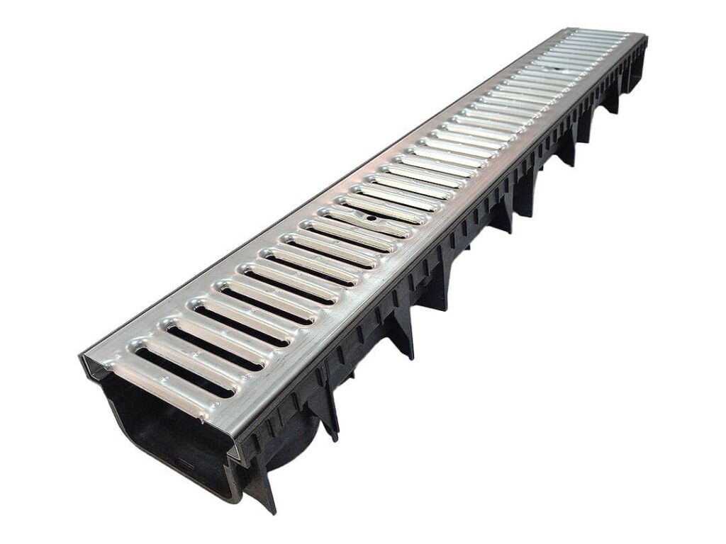PVC kanalica sa pocinčanom rešetkom 100X35X1000 1M