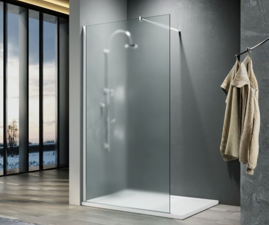 BOOU mat fiksno staklo za tuš kabinu 120cm H200