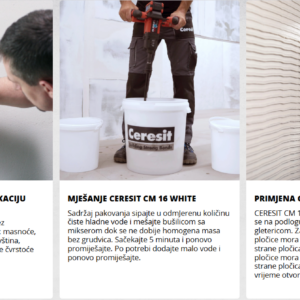 CERESIT CM 16 WHITE FLEXIBLE Fleksibilno ljepilo (prah)
