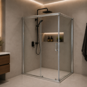 VENDOR Tuš kabina pravougaona 90x120x190 fiksno staklo i klizna vrata